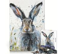 Puzzle Splash of Hare pour Adultes, 1000 pièces, Jeu de logique mentale, Doux et Relaxant, découpe Ferme, liste de souhaits du Père Noël 50x75cm