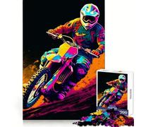 Puzzle Splashes Motocross 1000 pièces pour Adultes et Adolescents, Jeu cognitif, Loisirs et Amusement, Motif à Assembler, Cadeau Festif 50x75cm
