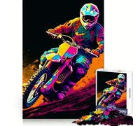 Puzzle Splashes Motocross Adolescent 1000 Pièces Renforce la mémoire Simple et Amusant Qualité supérieure Cadeau mémorable 38x52cm