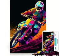 Puzzle Splashes Motocross pour Adultes, 1000 pièces, améliore la mémoire, Loisirs, Bords précis, pour Les fêtes 38x26cm