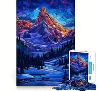 Puzzle Splendeur des Montagnes Enneigées pour Adolescents 1000 Pièces Stimule la mémoire Détente et Douceur Découpe Lisse Cadeau élégant (38x26cm)