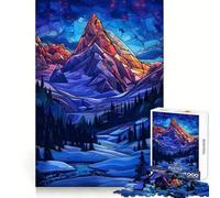 Puzzle Splendeur des Montagnes Enneigées pour Adolescents 1000 Pièces Stimule la mémoire Détente et Douceur Découpe Lisse Cadeau élégant (38x26cm)