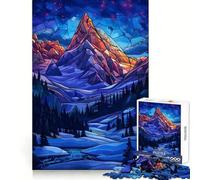 Puzzle Splendeur des Montagnes Enneigées pour Adultes 1000 Pièces Jeu de Logique Mentale Apaisant et Amusant Découpe Ferme Surprise Chaude (38x52cm)
