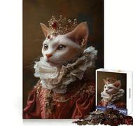 Puzzle Spynx Chat Félin Royauté Adultes 1000 Pièces Jeu de logique et d'habileté Découpe précise Collection d'œuvres d'art 38x52cm