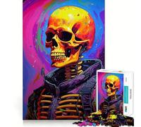 Puzzle Squelette Astronaute n° 1000 pièces pour Adolescents, Jeu de logique mentale, Anti-Stress, découpe Ferme, Cadeau de Noël 38x52cm