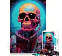Puzzle Squelette Astronaute n° 1000 pièces pour Adolescents, Jeu de logique mentale, Anti-Stress, découpe Ferme, Cadeau de Noël 38x52cm