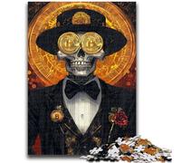 Puzzle Squelette Bitcoin 1000 pièces, Difficile à réaliser, mais Amusant et Humoristique, Cadeau d'anniversaire, décoration Murale (50x75cm)