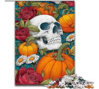 Puzzle Squelette de Citrouille 1000 pièces pour Adolescents, à partir de 14 Ans, Jeux Amusants, activités à la Maison, Cadeaux d'anniversaire, Cadeaux de Voyage (50x75cm)