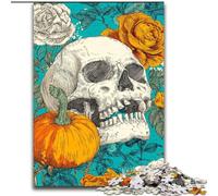 Puzzle Squelette de Citrouille 1000 pièces pour Adolescents, adapté aux Personnes de 14 Ans et Plus Idées Cadeaux de décoration intérieure (50x75cm)