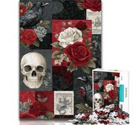 Puzzle Squelette de Corbeau pour Adultes et Adolescents, 1000 pièces, Aide Le Cerveau à exercer des Jouets addictifs pour cultiver la Patience, Une œuvre d'art 38x26cm