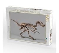 Puzzle · Squelette de Dinosaure Velociraptor - Petit Dinosaure prédateur | aux longues griffes · Un squelette mobile de vélociraptor avec… · 1000 pièces · Format assemblé 64 × 48 cm · CALVENDO Puzzle