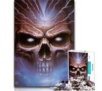 Puzzle Squelette de Foudre 1000 Pièces pour Adultes et Adolescents, Jeu de Jouets Amusants et Défiant Chaque Pièce Est Unique - Jeu Familial Amusant et Défiant 38x52cm
