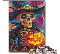 Puzzle Squelette d'halloween 2000 pièces pour Adultes et Adolescents, Jeu Stimulant et interactif en Famille 70x100cm