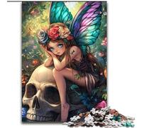 Puzzle Squelette Elfe 1000 pièces pour Adultes et Adolescents, Jouets éducatifs et Anti-Stress, avec Père Noël (Taille 50x75cm)