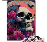 Puzzle Squelette Fantastique 1000 Pièces pour Ados et Adultes, Anti-Stress, Vacances à la Maison, avec Affiche et Fiche de Questions Assorties (26x38cm)