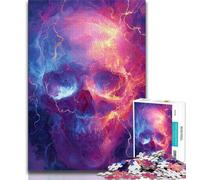 Puzzle Squelette Foudre pour Adolescents 1000 Pièces, Jouets Éducatifs et Apprentissage, Jeux Familiaux, Cadeaux d'anniversaire Uniques 38x26cm