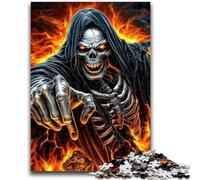 Puzzle Squelette Guerrier 1000 pièces pour Adultes et Adolescents, Jeu Stimulant, idéal comme Cadeau pour Toute la Famille (50x75cm)