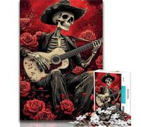 Puzzle Squelette Jouant du Piano 1000 pièces pour Adultes, Difficile à réaliser mais Amusant et Humoristique, décoration d'intérieur Unique et Cadeaux 38x26cm