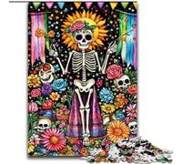 Puzzle Squelette Mort-Vivant pour Adolescents 1000 pièces, Assemblage de Motifs Amusant à la Maison, Cadeau d'anniversaire, Cadeau de Voyage 50x75cm