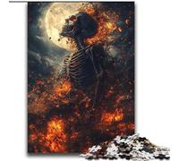 Puzzle Squelette sous la Lune pour Adolescents, 2000 pièces, Anti-Stress, pour Passer des Vacances à la Maison, avec Affiche et fiche de Questions-réponses Assorties (70x100cm)