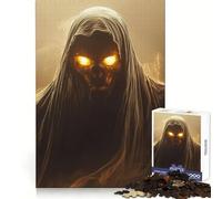 Puzzle Squelette Spectral aux Yeux Brillants, 1000 pièces, pour Adolescents, renforce la mémoire, Anti-Stress, Bords Lisses, Cadeau de Noël 38x52cm
