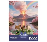 Puzzle Staffordshire Bull Terrier 1000 Pièces pour Adultes Et Enfants, Jeu Ludique Et Instructif, Casse-tête Chien Volcan, Home Decor, Cadeau Adulte 70x50cm/1000pcs