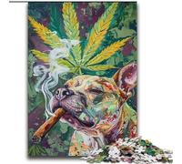 Puzzle Staffordshire Bull Terrier Fumeur 2000 pièces pour Adolescents, adapté aux Personnes de 14 Ans et Plus Idées Cadeaux de décoration intérieure 70x100cm