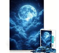 Puzzle Stairway to The Moon pour Adolescents, 1000 pièces, Jeu de réflexion, Design Simple et Amusant, Cadeau mémorable 50x75cm