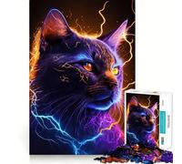Puzzle Star Cat 1000 pièces pour Adultes et Adolescents, Jeu de réflexion apaisant, découpe précise, Cadeau de Noël 38x26cm