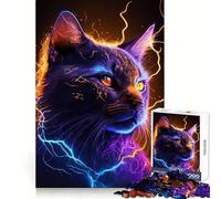 Puzzle Star Cat 1000 pièces pour Adultes et Adolescents, Jeu de réflexion apaisant, découpe précise, Cadeau de Noël 38x26cm