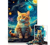 Puzzle Star Cat 1000 pièces pour Adultes, Jeu de logique, Moment de complicité, Cadeau de qualité supérieure 50x75cm