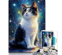 Puzzle Star Cat pour Adolescents, 1 000 pièces, Jeu éducatif Amusant et Humoristique pour Un Anniversaire (38x26cm)
