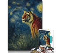 Puzzle Star Tiger 1000 pièces pour Adultes et Adolescents, Jeu Familial Anti-Stress, défi Difficile, Collection d'artistes, Beaux-Arts 50x75cm