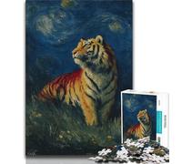 Puzzle Star Tiger pour Adolescents, 1 000 pièces, défi d'intelligence cérébrale, Jouets addictifs pour la décoration de la Maison (38x26cm)