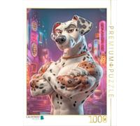 Puzzle · Starke tierische Kerle | Abwartend posiert ein Dalmatiner · 1000 pièces · Format assemblé 64 × 48 cm · CALVENDO Puzzle