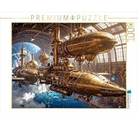 Puzzle · Station d'échange pour Les navettes planétaires | Steampunk Dans l'espace avec du laiton · 1000 pièces · Format assemblé 64 × 48 cm · CALVENDO Puzzle