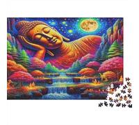 Puzzle Statue de Bouddha Papier Recyclé pour Adultes Bouddha Couché Jeu Éducatif Décompression 1000 pièces 38x26cm/1000pcs