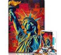 Puzzle Statue de la Liberté 1000 pièces pour Adolescents 1000 pièces Difficile avec des pièces de Formes aléatoires entièrement imbriquées (50x75cm)