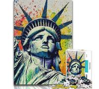 Puzzle Statue de la Liberté 1000 pièces pour Adolescents et Adultes, Anti-Stress, défi Difficile, renforce l'amour Entre Couples 38x26cm