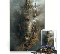 Puzzle Steampunk Aéronef pour Adolescents 1000 Pièces Jeu de Réflexion Activité à Domicile Découpe de Précision Décoration Murale 38x52cm