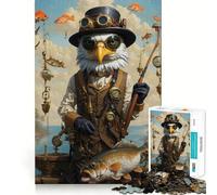 Puzzle Steampunk Aigle à tête Blanche 1000 pièces pour Adolescents Jeu de logique Claire Passe-Temps Calme Découpe Parfaite Cadeau Classique 38x52cm