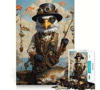 Puzzle Steampunk Aigle à tête Blanche 1000 pièces pour Adultes, Jeu de logique mentale Anti-Stress, découpe Ferme, Cadeau Exceptionnel 50x75cm
