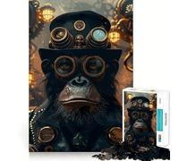Puzzle Steampunk Animale Ape 1000 pièces pour Adultes, Jeu de logique, Jeu d'intérieur, découpe de précision, Cadeau précieux 38x26cm