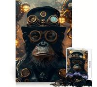 Puzzle Steampunk Animale Ape 1000 pièces pour Adultes, Jeu de logique mentale Anti-Stress, découpe Ferme, Cadeau Exceptionnel 38x52cm