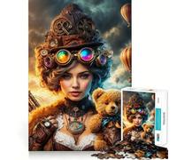 Puzzle Steampunk Aventurier pour Adolescents 1000 Pièces Stimule la Mémoire Loisirs Bords Nets Joli Cadeau 38x52cm