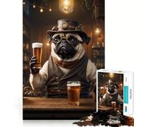 Puzzle Steampunk Bière Artisanale Carlin pour Adultes 1000 Pièces Jeu de Logique Agréable à Assembler Amusant Découpe Précise Cadeau Mémorable 50x75cm