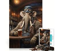 Puzzle Steampunk Bière Mammouth 1000 pièces pour Adolescents, Jeu d'exercice Mental, Relaxation, Assemblage, liste de souhaits du Père Noël 50x75cm
