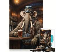 Puzzle Steampunk Bière Mammouth pour Adultes 1000 pièces Renforce la mémoire Apaisant et Amusant Qualité supérieure Joli Cadeau 38x26cm