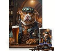 Puzzle Steampunk Bière Pitbull 1000 pièces pour Adolescents, Jeu d'exercice Mental, Relaxation, Assemblage, liste de souhaits du Père Noël 38x52cm