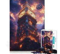 Puzzle Steampunk Big Ben avec Engrenages, 1000 pièces, pour Adolescents, Jouet Intelligent, Loisirs, découpe précise, Cadeau saisonnier 38x26cm